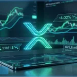 Graphique de trading montrant l'analyse technique du XRP avec un prix testant les 1,11 dollar