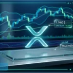 Graphique financier affichant le cours du XRP à 1,146 dollar avec des chandeliers japonais en arrière-plan