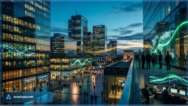 Trader observant un graphique boursier en hausse illustrant le rebond du CAC 40