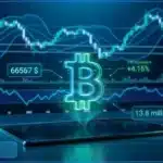Graphique d'analyse technique du cours Bitcoin face à la résistance des 67 255 dollars