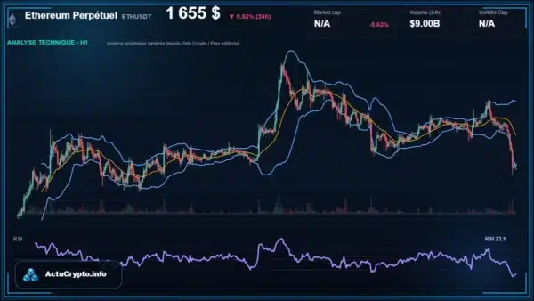 Analyse technique du cours de Ethereum Perpétuel de ethereum à 1655 $ aujourd'hui