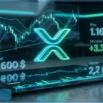 Tableau de bord numerique affichant le cours XRP a 1,16 dollar et une hausse de 3,36 pour cent