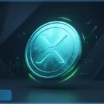 Pièce de cryptomonnaie XRP lumineuse sur fond sombre illustrant la stabilisation du cours