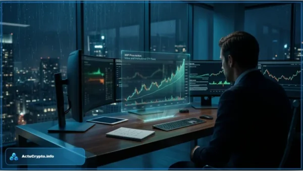 Illustration des flux positifs entrants sur les ETF XRP, montrant l'intérêt institutionnel pour Ripple.