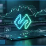 Tableau de bord de trading virtuel montrant le logo Hyperliquid avec des graphiques boursiers illustrant la résistance du support technique