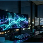 Un bureau de trading moderne affichant des données sur l'ETF Hyperliquid (HYPG) de Grayscale.