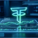 Graphique d'analyse technique montrant le prix de la crypto Official Trump en hausse avec des indicateurs de marché en arrière-plan.