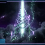 Illustration futuriste du logo Stellar XLM brillant dans l'espace, symbolisant la préparation du réseau à l'ère post-quantique avant 2027