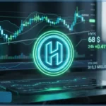 Graphique d'analyse technique du jeton Hyperliquid HYPE testant la resistance des 68 dollars
