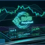 Tableau de bord de trading affichant l'analyse technique du jeton BNB à 564 dollars