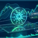 Graphique d'analyse technique du Cardano ADA affichant un prix de 0,1668 dollar