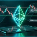 Graphique virtuel affichant le prix de l'Ethereum à 1866 dollars lors d'une analyse technique du marché crypto