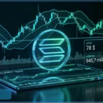 Graphique d'analyse technique montrant le cours du Solana à 78 dollars face à sa résistance