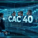 Traders analysant les graphiques du CAC 40 dans une salle de marché moderne à Paris