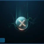 Pièce XRP en chute libre sur fond de graphiques boursiers illustrant la baisse à 1,07 dollar