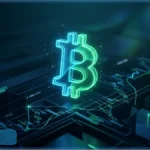 Graphique 3D du cours Bitcoin avec des niveaux de liquidité