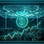 Illustration du cours Bitcoin bloqué sous la résistance des 65 000 dollars avec des graphiques de trading