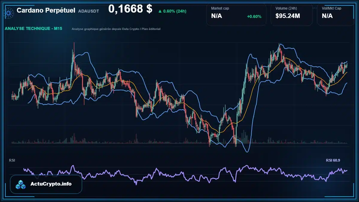 Graphique du cours Cardano Perpétuel à 0.17 $ Analyse technique du cours de Cardano Perpétuel de cardano à 0.17 $ aujourd'hui