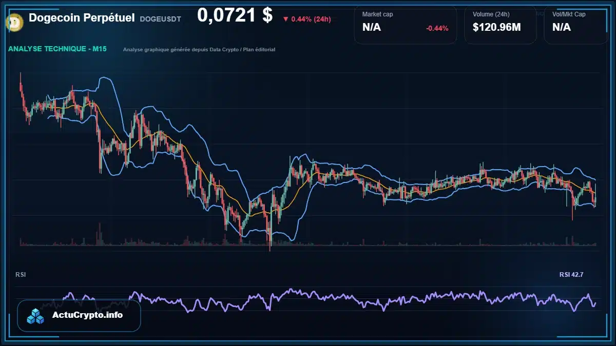 Graphique du cours Dogecoin Perpétuel à 0.07 $ Analyse technique du cours de Dogecoin Perpétuel de dogecoin à 0.07 $ aujourd'hui