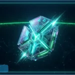 Graphique 3D montrant la hausse du prix de la crypto Morpho avec des flèches vertes ascendantes