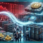 Un processeur de haute technologie illuminé représentant le matériel de minage crypto et l'industrie des semi-conducteurs