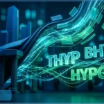 Illustration des ETF Hyperliquid avec les symboles THYP, BHYP et HYPG lumineux