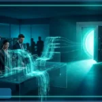 Des professionnels de la finance analysent les flux de capitaux des ETF crypto sortant d'un coffre-fort numérique.