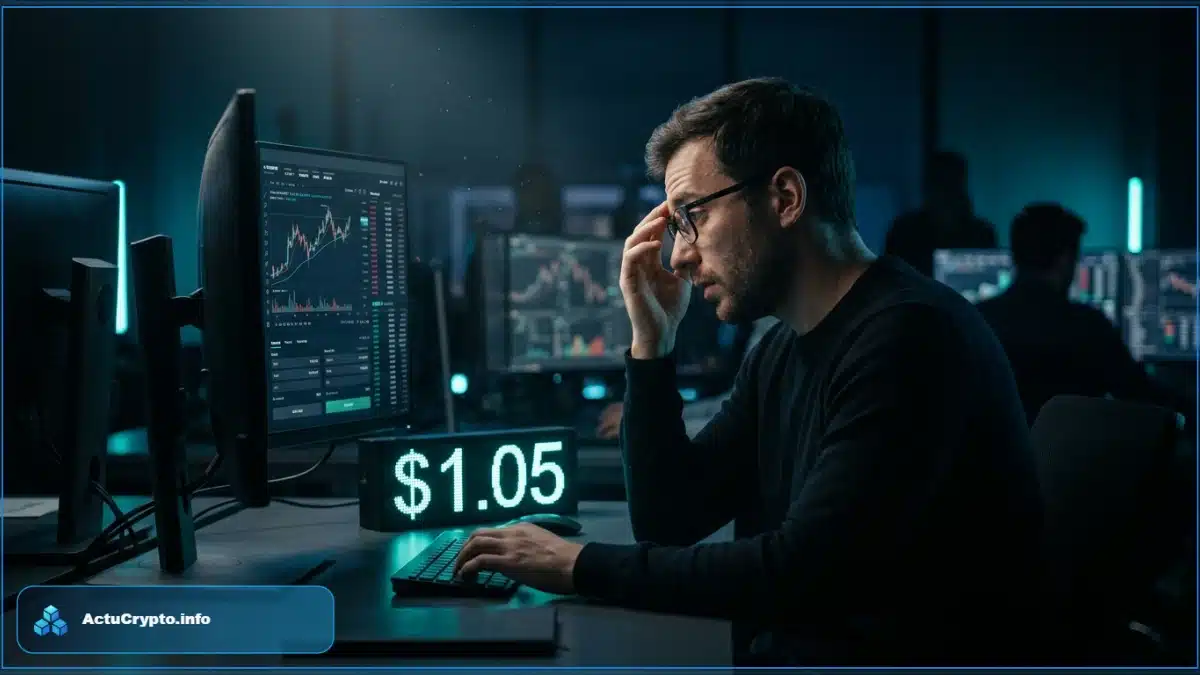 La défense technique des 1,05 $ face à un marché crypto craintif La défense technique des 1,05 $ face à un marché crypto craintif