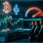 Tableau de bord du marché crypto indiquant 2,17 billions de dollars de capitalisation et un sentiment de peur