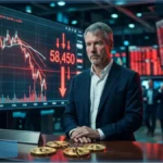Un trader observe les graphiques alors que MicroStrategy vend Bitcoin pour financer ses dividendes