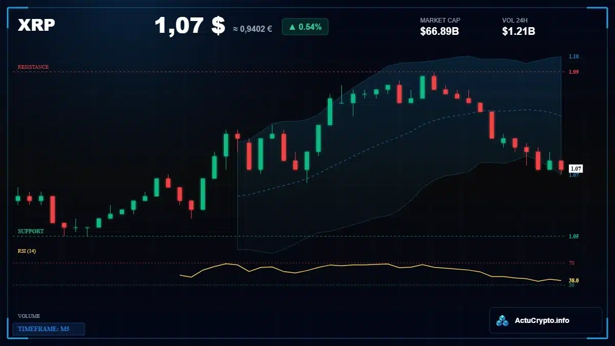 Graphique du cours XRP Analyse technique du cours XRP avec données de marché récentes