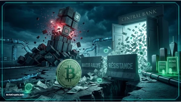 Bitcoin brillant au milieu de serveurs IA en crise
