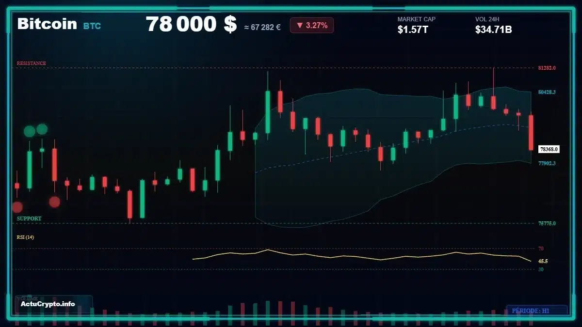 BTC — graphique de marché Graphique BTC — données de marché vérifiées