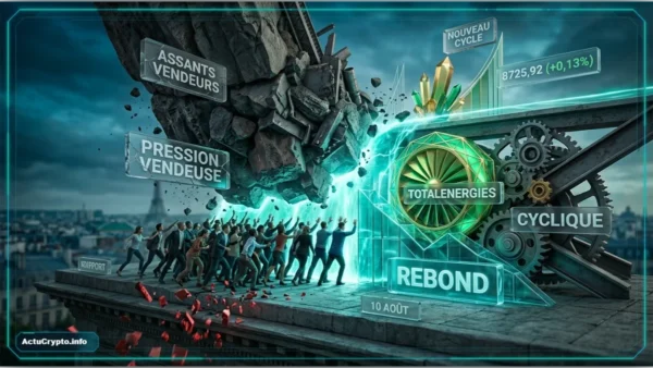 Graphique boursier affichant la progression de l'indice CAC 40 sur un écran numérique.