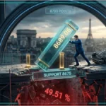 Graphique boursier illustrant le rebond du CAC 40