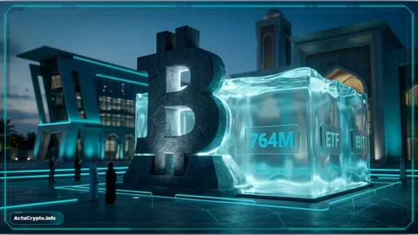 Coffre-fort numérique représentant les investissements d'Abu Dhabi dans l'ETF Bitcoin