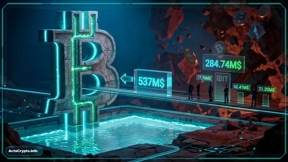 ETF Bitcoin : Un rebond de 537 millions de dollars porté par le BTC ETF Bitcoin : Un rebond de 537 millions de dollars porté par le BTC