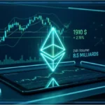 Analyse technique du cours Ethereum avec indicateurs de marché