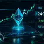 Graphique d'analyse technique montrant le prix d'Ethereum face à sa résistance