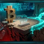 Graphique technique illustrant la stabilisation du cours Bitcoin autour des 65 000 dollars