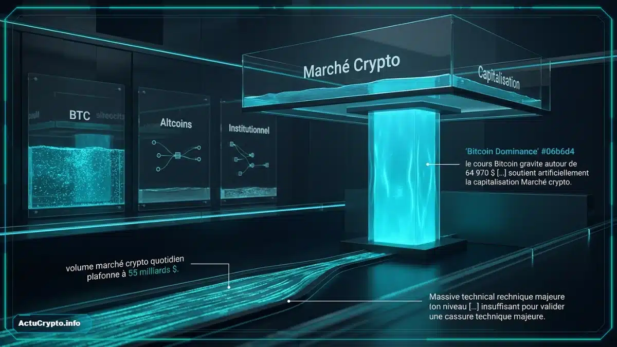Le marché crypto face à la compression des volumes Le marché crypto face à la compression des volumes — marché crypto