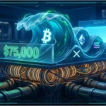 Graphique haussier illustrant la progression du marché crypto.