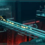 Nœud numérique lumineux représentant la mise à jour de Pi Network