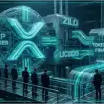Représentation numérique du réseau Ripple connectant la finance traditionnelle.