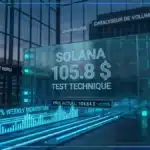 Solana face au test immédiat des 105,8 $ illustré dans le contexte de Solana
