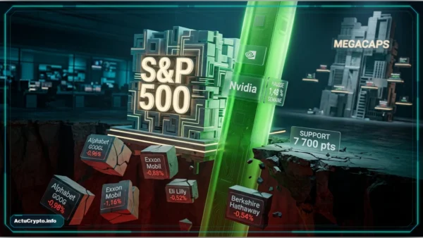 Graphique boursier affichant la progression de l'indice S&P 500.