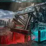 Serveurs informatiques dans une station spatiale en orbite