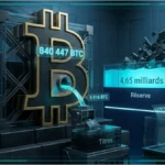 Graphique financier illustrant les réserves en Bitcoin de Strategy