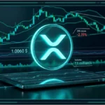 Graphique d'analyse technique montrant le cours du XRP face à son support critique avec des volumes en hausse.