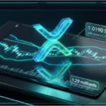 Graphique d'analyse technique de XRP montrant le prix à 1,019 dollar et les niveaux de résistance.
